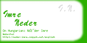 imre neder business card